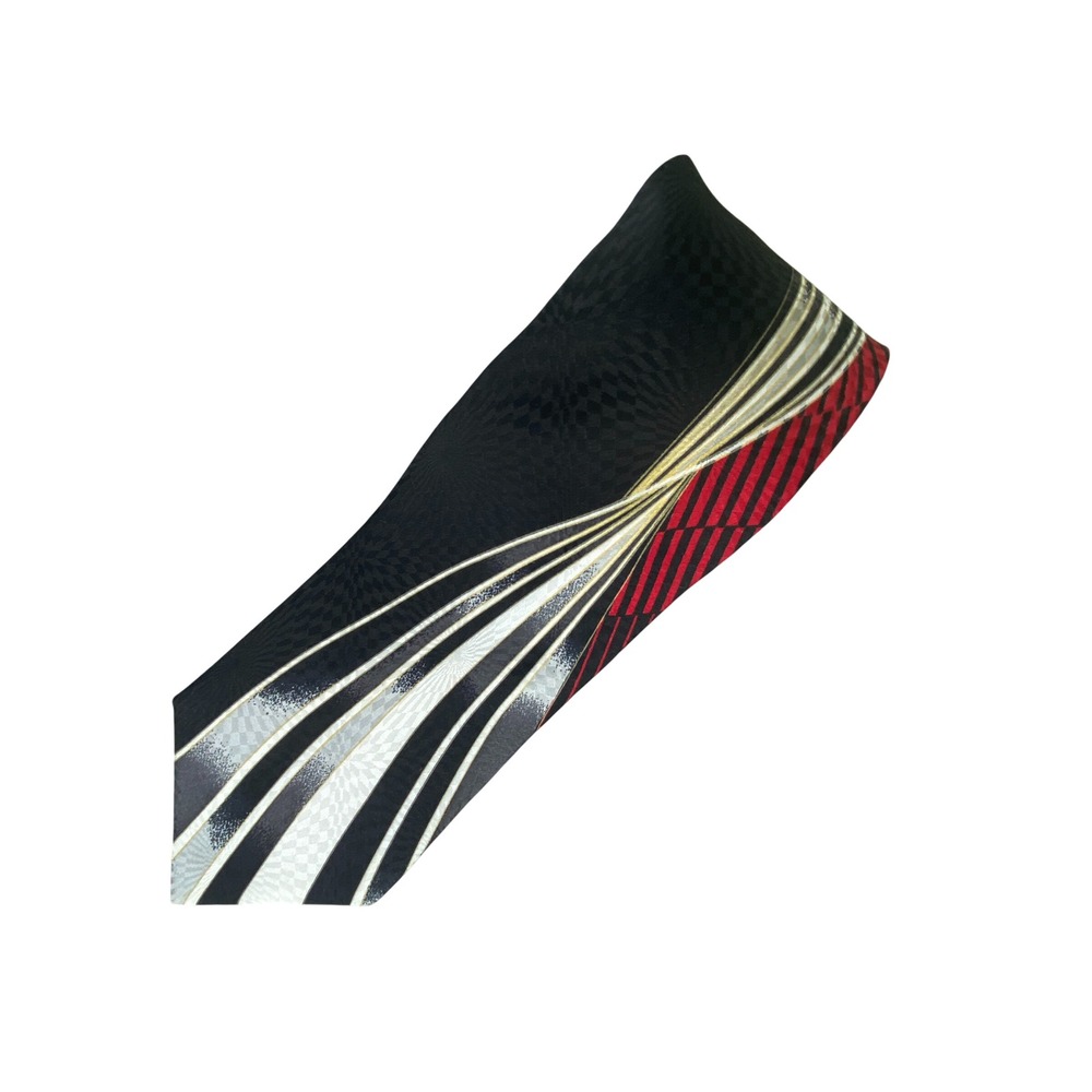 Alexander Lloyd Mens Tie XL Geometric Abstract Artsy Art Deco Extra Long 63"x4"